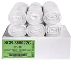 Unbranded Clear Source Reduction High Density Trash Bags, 55-60 Gallon, 0.67 Mil, 150 Count thumbnail 1