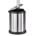 Bath Bliss Stainless Steel Toilet Brush and Holder Set with Self-Closing Lid thumbnail 2