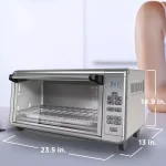 BLACK+DECKER 1550W Extra-Wide Digital Convection Toaster Oven, 8-Slice, Stainless Steel thumbnail 8