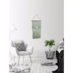 Unbranded Marmont Hill Green Heart Macrame Wall Tapestry - Hand Woven Cotton Wall Hanging thumbnail 3