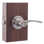 Copper Creek Scandinavian Kash Satin Stainless Keyed Entry Door Lever thumbnail 2