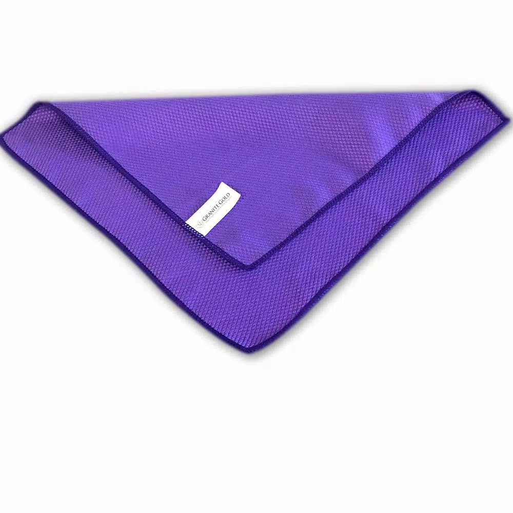 Granite Gold Polish Buffing Cloths, 12 x 12 in., Purple (3-Pack)