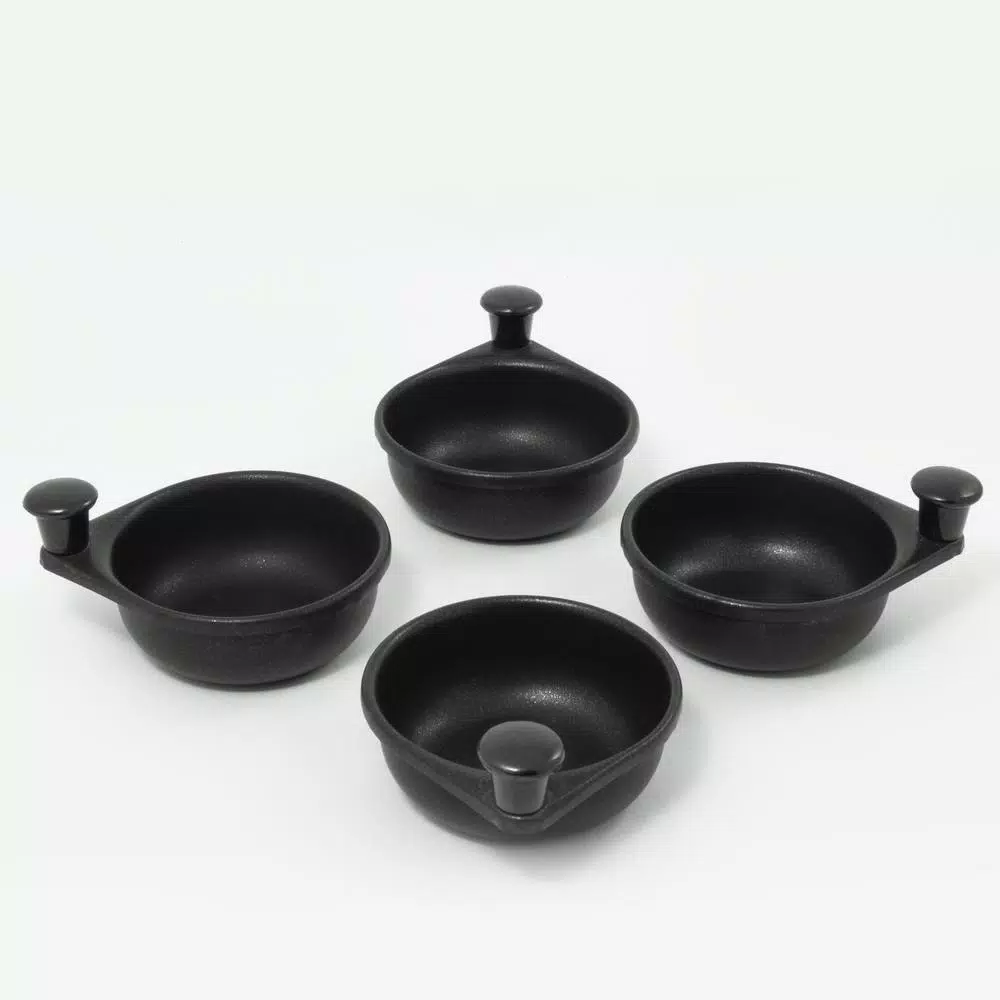 ExcelSteel Professional 4-Cup Stainless Steel Egg Poacher Set with Non-Stick Cups and Silicone Spatula
