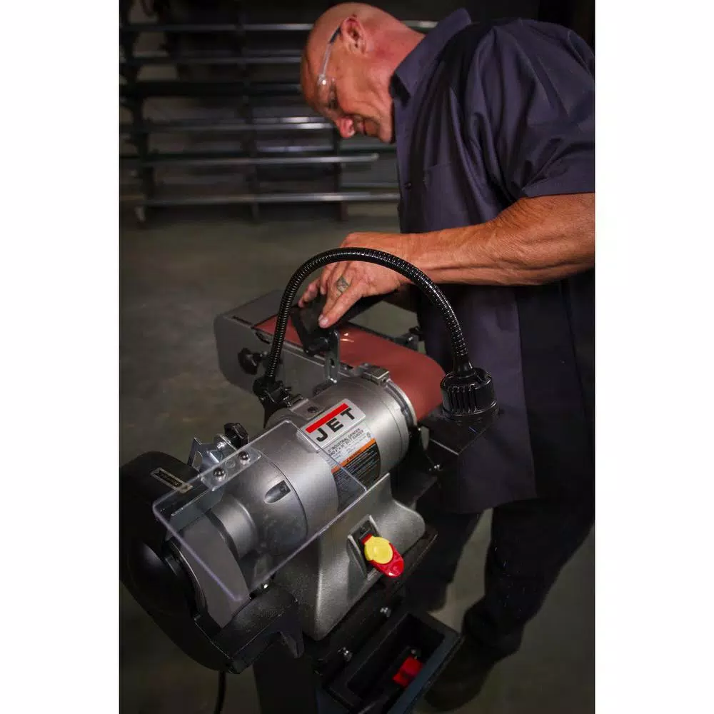 Jet IBGB-248 Combination 8 in. Industrial Grinder and 2 in. x 48 in. Belt Sander, 1 HP, 115 V