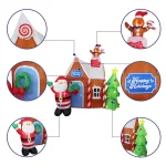 JOYDECOR 7 ft. Santa Claus & Gingerbread House Christmas Inflatable with LED Lights thumbnail 6