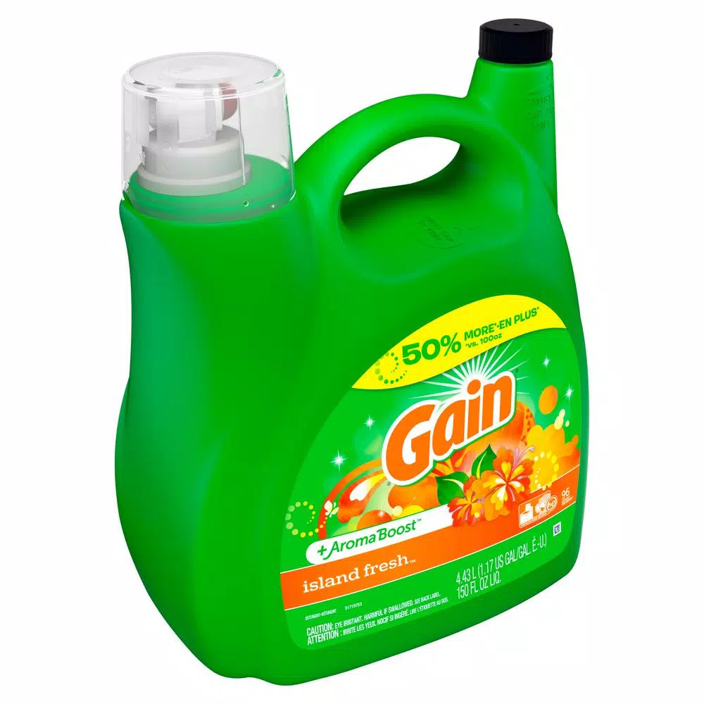 Gain Island Fresh Liquid Laundry Detergent, 150 oz (96 Loads)
