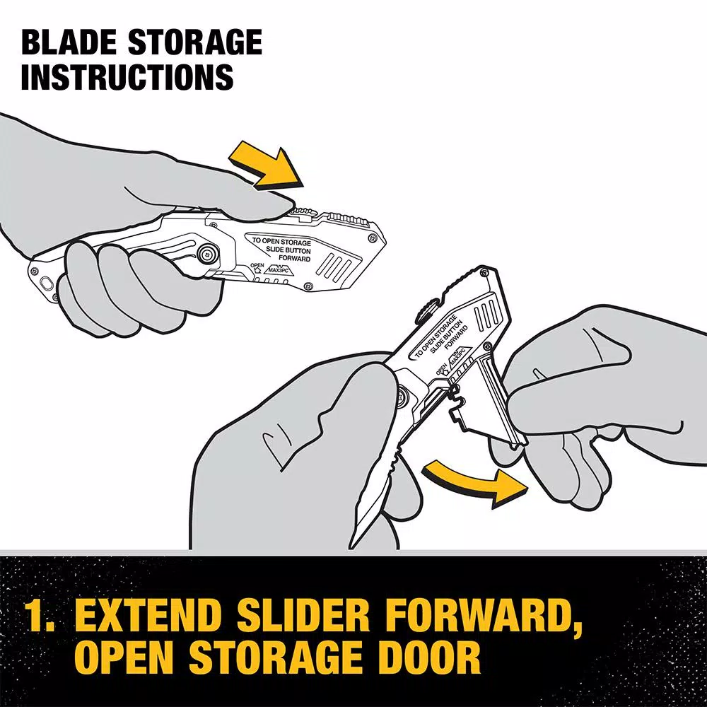 DEWALT Auto Load Folding Utility Knife with Integrated Blade Storage