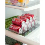 Home Basics Clear Plastic Soda Can Holder - 8 Can Capacity Refrigerator Organizer thumbnail 1