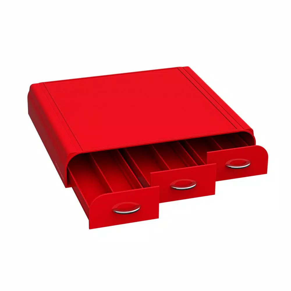 Mind Reader Anchor Red K-Cup Storage Drawer, 36-Capacity Single Serve Coffee Pod Organizer