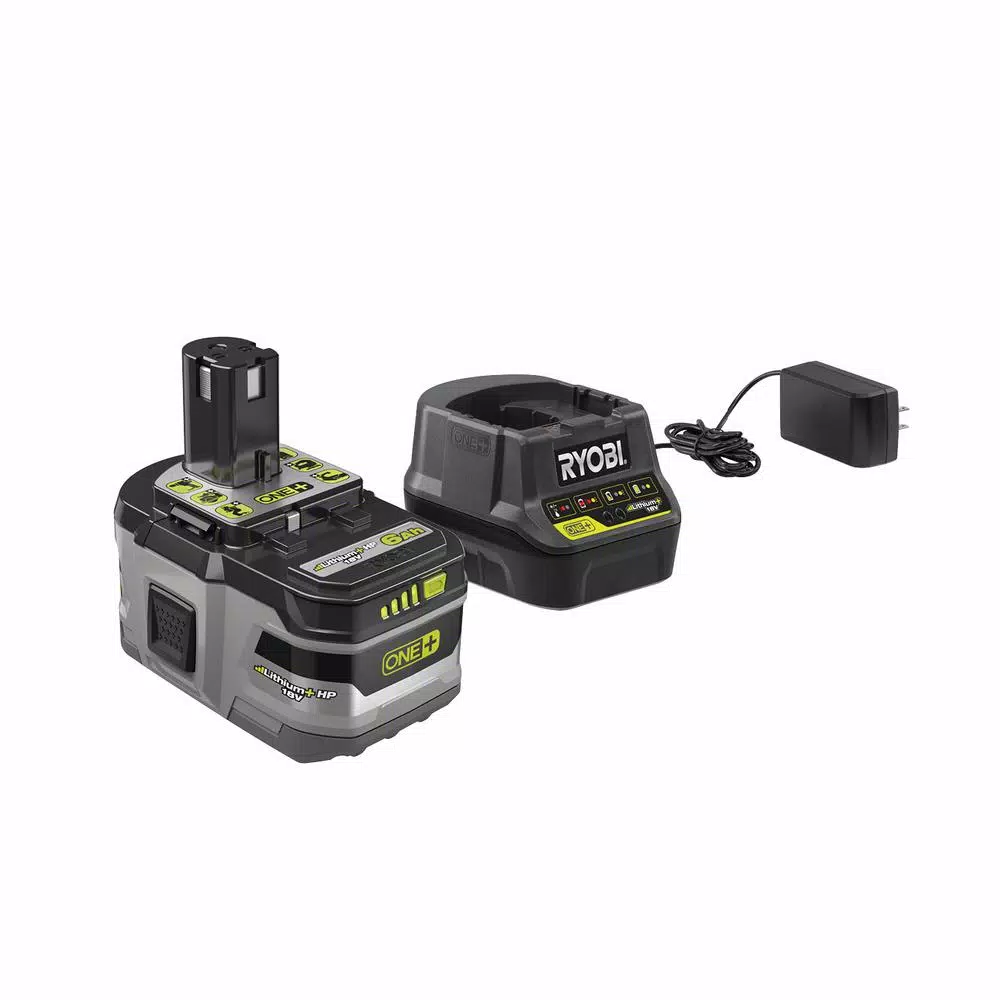 RYOBI 18V ONE+ LITHIUM+ HP 6.0 Ah High Capacity Battery and Charger Kit