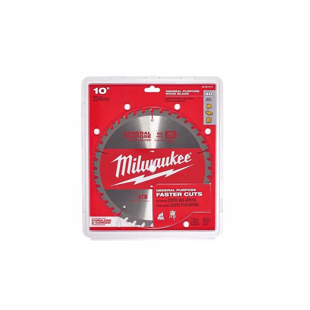Milwaukee 10 in. 40-Teeth General Purpose Wood Cutting Circular Saw Blade