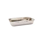 Old Dutch 8 Qt. Rectangular Polished Nickel over Stainless Steel Chafing Dish with Iron Stand thumbnail 3