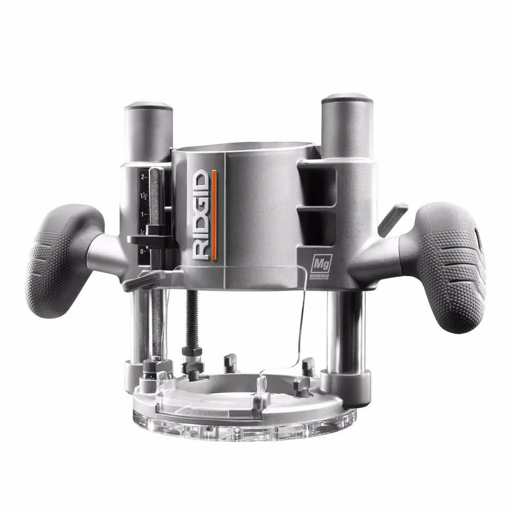 RIDGID 2 HP 11 Amp 1/2 in. Heavy-Duty Corded Router with Fixed and Plunge Bases