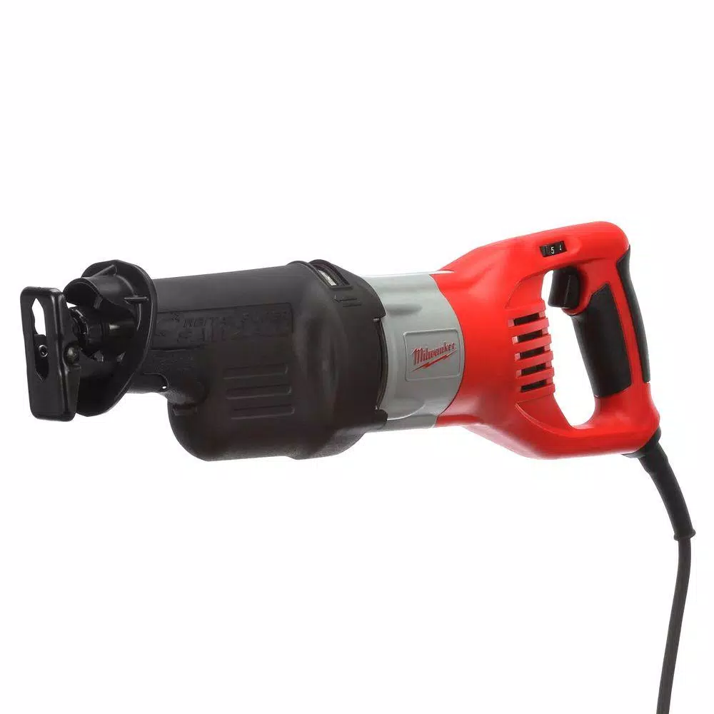 Milwaukee 15 Amp Super SAWZALL Reciprocating Saw with 1-1/4 in. Stroke, Hard Case & Carbide Blade