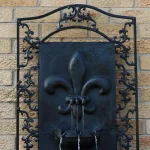 Sunnydaze Decor French Lily Electric Outdoor Wall Fountain - Black Polystone Fleur-de-lis Design thumbnail 3