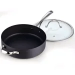 Cooks Standard 5 Qt. Hard-Anodized Aluminum Nonstick Deep Saute Pan with Glass Lid, Black thumbnail 4