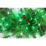 Starlite Creations 12 ft. Pre-Lit LED Green Single Braided Garland, Battery Operated (Bundle of 2) thumbnail 4