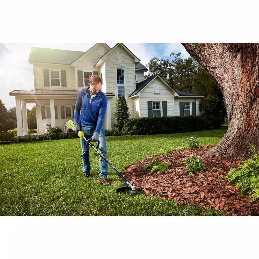 RYOBI 40V Lithium-Ion Expand-It Cordless Power Head with Edger Attachment, 4 Ah Battery and Charger Included