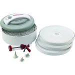 Nesco American Harvest Snackmaster 6-Tray Food Dehydrator and Jerky Maker, White thumbnail 2