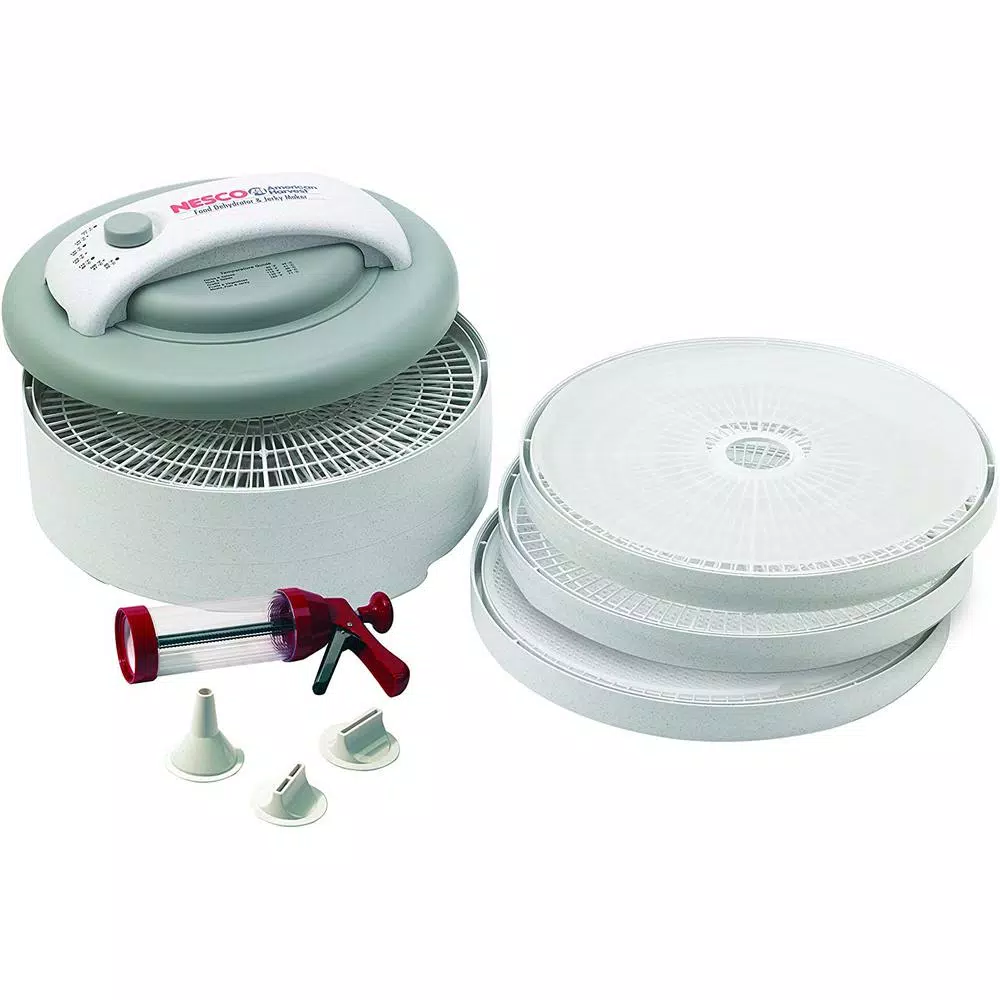 Nesco American Harvest Snackmaster 6-Tray Food Dehydrator and Jerky Maker, White
