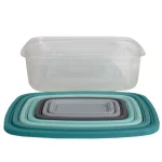 Unbranded 14-Piece Plastic Food Storage Container Set with Secure Snap-On Lids, Multi-Color thumbnail 4