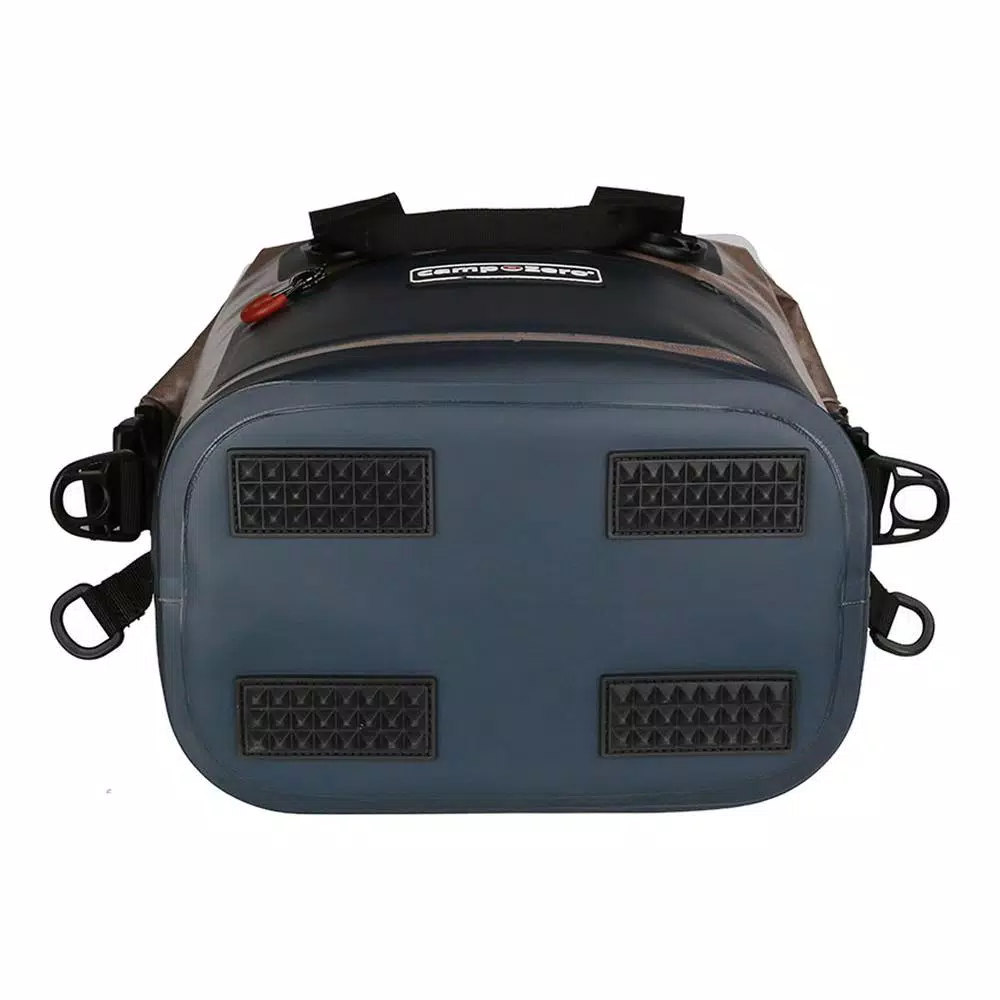 Camp-Zero Premium 17.2 Qt Soft-Side Backpack Cooler Bag, Beige and Blue