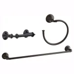 KOHLER Devonshire 3-Piece Bathroom Hardware Set - Towel Bar, Ring & Toilet Paper Holder - Oil-Rubbed Bronze thumbnail 1