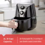 BLACK+DECKER PURIFRY 2-Liter Air Fryer, 1200W Convection Oven with Dual Fans thumbnail 4