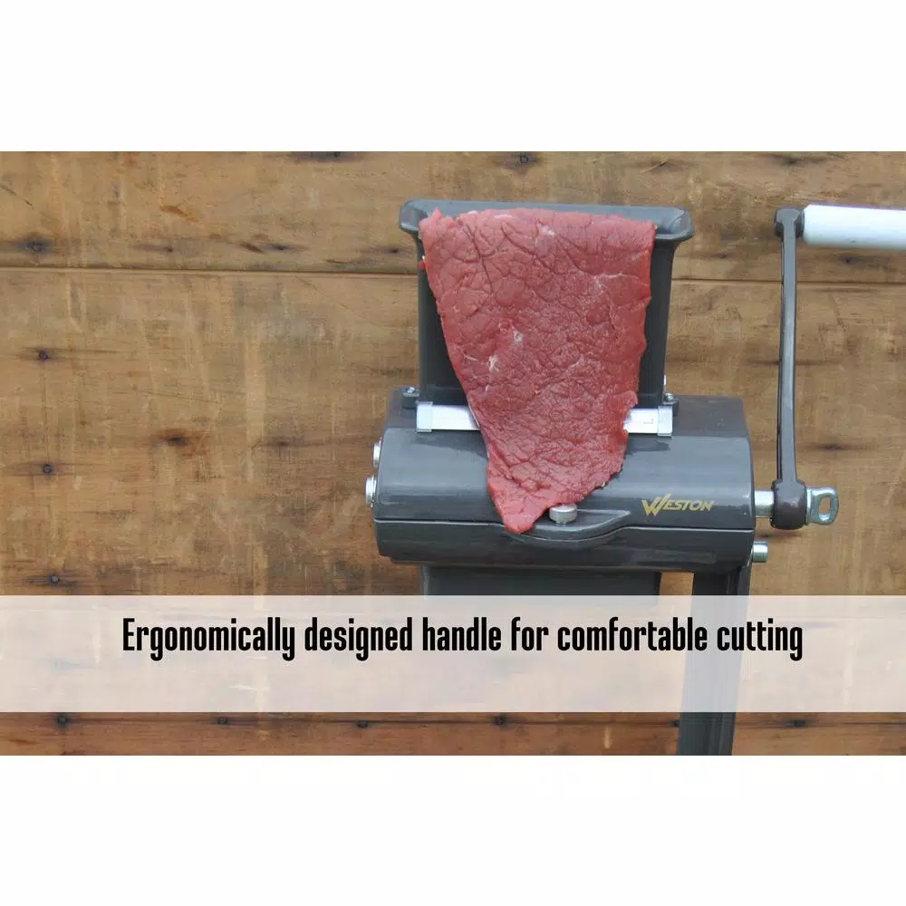Weston Manual Jerky Slicer with 32 Stainless Steel Blades and C-Clamp Mount