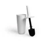 Umbra Corsa Toilet Brush and Holder Set, Matte White Melamine thumbnail 2