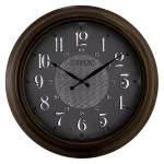 Bulova 24 in. Indoor Outdoor Wall Clock with Metal Wicker Finish and Auto-Illuminating LED Lights thumbnail 2