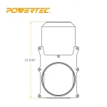 POWERTEC 6 in. Aluminum Blast Gate for Dust Collection Systems thumbnail 3