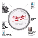Milwaukee 8 in. 58T Carbide Teeth Aluminum and Metal Cutting Circular Saw Blade thumbnail 3