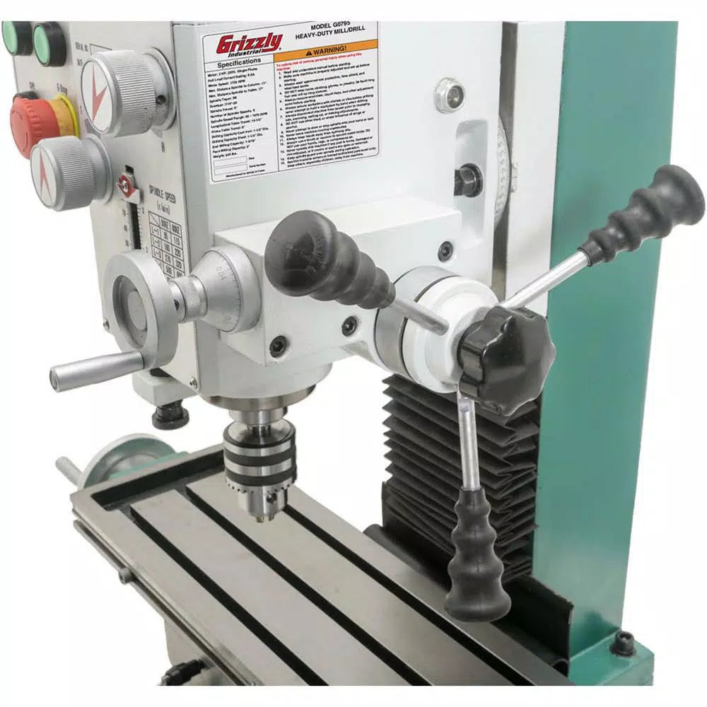 Grizzly Industrial Grizzly Heavy-Duty Benchtop Mill/Drill with R-8 Spindle and 1 HP Motor