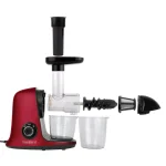 West Bend Cold Press Masticating Juicer, Slow Juicer for Fruits, Vegetables and Greens, Red thumbnail 3