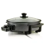 Ovente 12-Inch Electric Skillet, 1400W Non-Stick Aluminum Pan with Tempered Glass Lid thumbnail 1