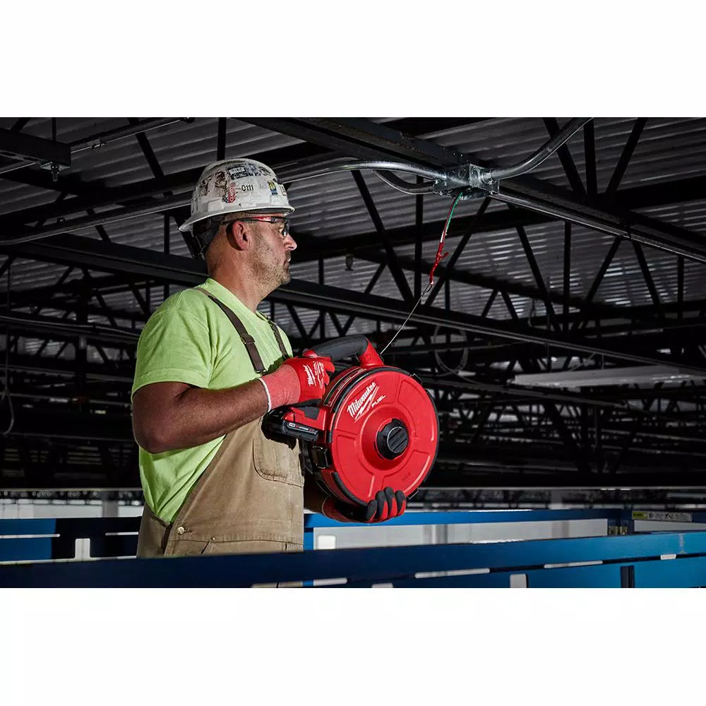 Milwaukee M18 FUEL ANGLER 100 ft. Non-Conductive Polyester Pulling Fish Tape Drum