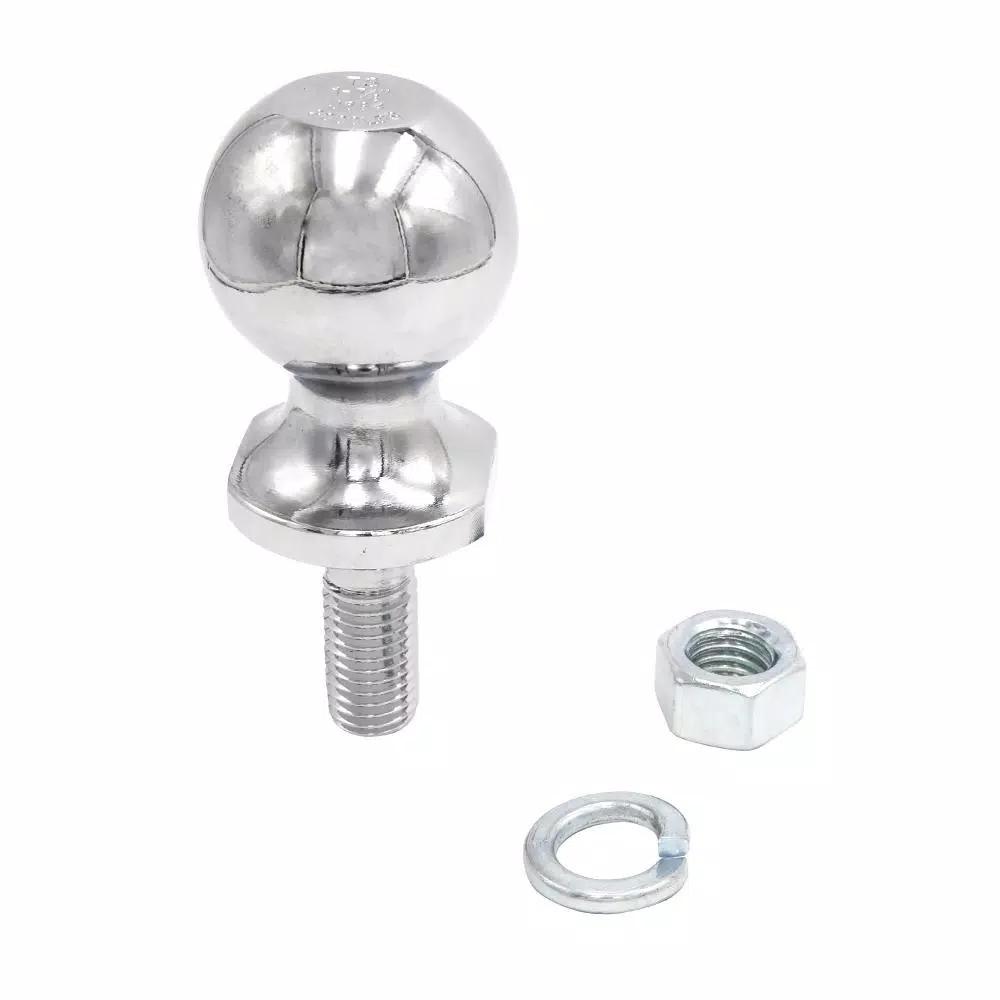TowSmart 2,000 lb. Capacity Chrome Hitch Ball, 1-7/8 in. Ball Diameter, 5/8 in. Shank