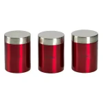 Basic Essentials 3-Piece Stainless Steel Kitchen Canister Set, Copper Finish thumbnail 1