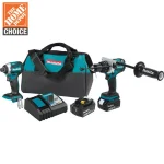 Makita 18V LXT Brushless Cordless 2-Piece Combo Kit (Hammer Drill & Impact Driver) with 5.0Ah Battery & Charger thumbnail 1
