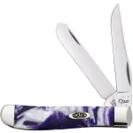 W.R. Case and Sons Cutlery Co. Case Corelon Mini Trapper Pocket Knife - Purple Passion thumbnail 1