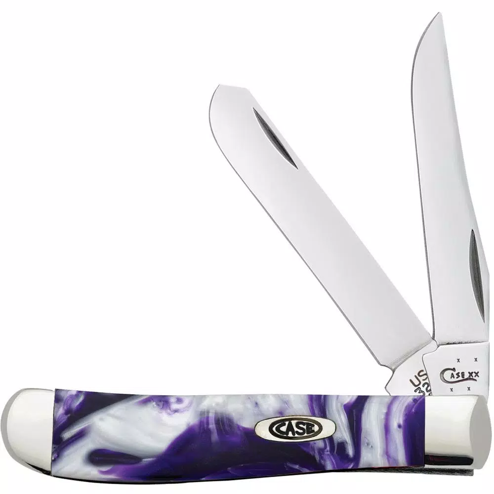 W.R. Case and Sons Cutlery Co. Case Corelon Mini Trapper Pocket Knife - Purple Passion