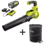 RYOBI 40V MAX Lithium-Ion Jet Fan Blower Kit with 4 Ah Battery, Charger, and Lawn & Leaf Bag thumbnail 1