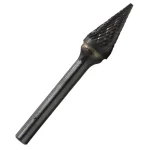 Drill America 1/4 in. x 3/4 in. Solid Carbide Cone Burr Rotary File Bit, 1/4 in. Shank thumbnail 1