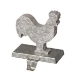 Glitzhome 6.1 in. Galvanized Metal Cock Stocking Holder, Rustic Country Christmas Decor thumbnail 3