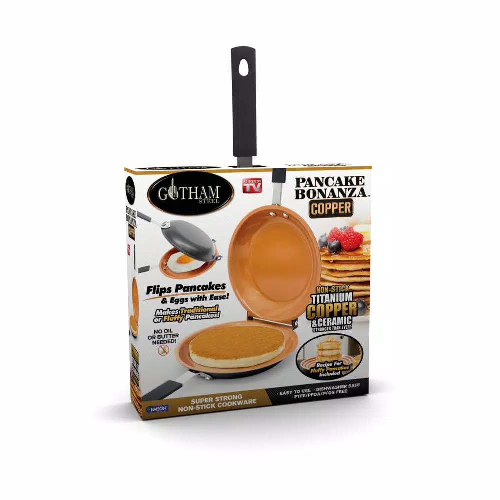 Gotham Steel 7 in. Ti-Ceramic Non-Stick Pancake Bonanza Double Flip Pan