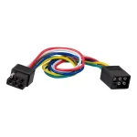CURT 6-Way Square Trailer Connector Kit with 12" Color-Coded Wires thumbnail 1