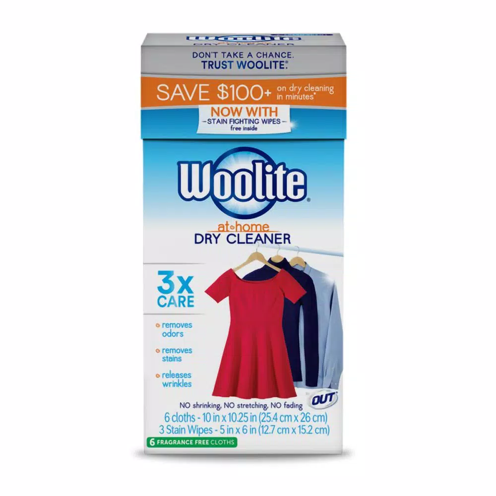 Summit Brands Woolite Fragrance Free At Home Dry Cleaner Dryer Sheets, 24-Count