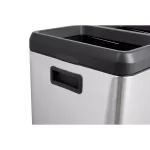 Step N' Sort 16 Gal. Stainless Steel 3-Compartment Open Top Trash and Recycling Bin with Removable Bins thumbnail 4