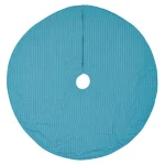 VHC Brands 55 in. Nerine Robin Egg Blue Coastal Christmas Tree Skirt with Starfish Appliqués thumbnail 2